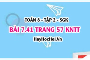 Bài 7.41 trang 57 Toán 8 Tập 2 Kết nối tri thức